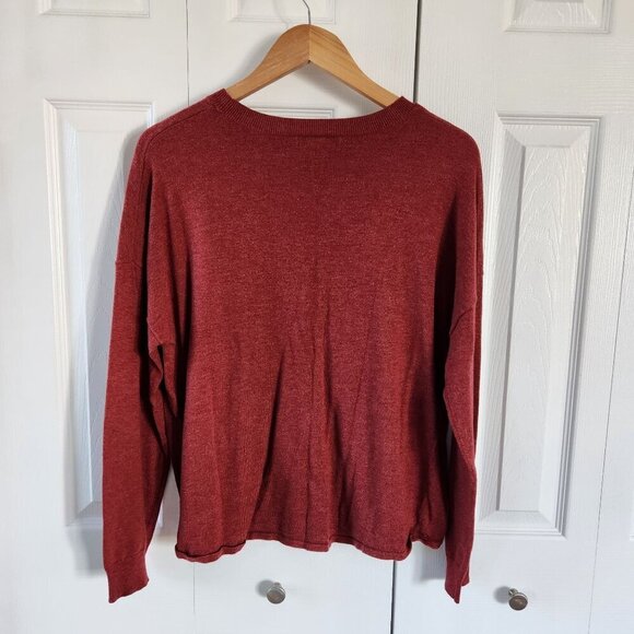 Trouve Red Long Sleeve Pullover Sweater - Picture 2 of 7